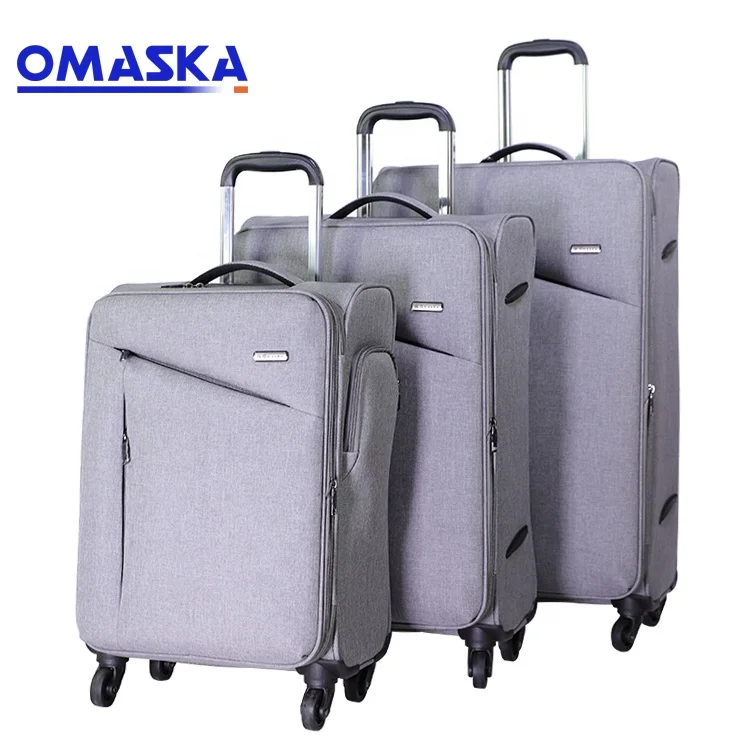New Design Factory Custom Nylon 3 pcs set Soft Super Light Weight Business Suitcase Travelling Luggage sets
