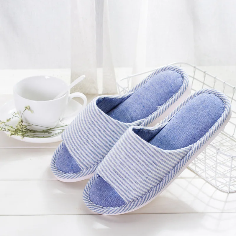 2023 Linen Shoes Women Household Slippers Indoor Floor Cotton Shoes Wholesale