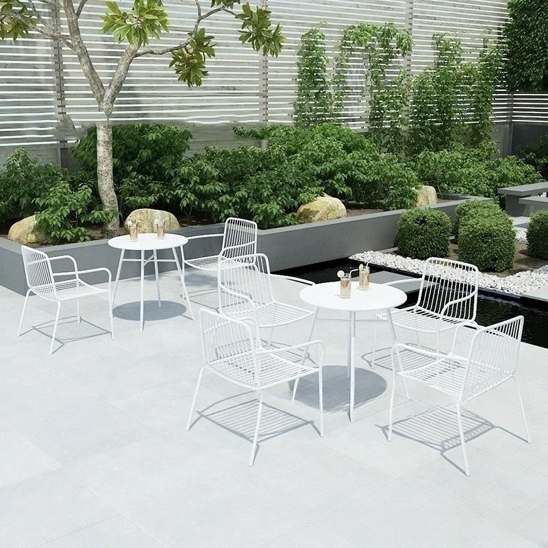 Simple design Garden Dining Table and Chairs Factory Directly Supply for Courtyard and Hotel