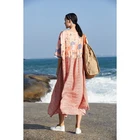 Pink Summer New Girly Style Pink Mid-length Loose Temperament Puff Skirt Dress