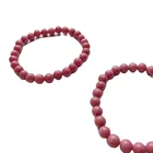 Round Roundround Pink Rhodochrosite Round Discount Price Charms Bulk Beaded Custom Bracelet