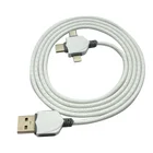 Behpex 10FT/3M USB C Cable 3 In 1 With Micro USB/Type C For Phone 12/11 Pro/XR/Max/Samsung S10 S9
