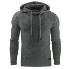2021 Amazon Hot Sale Sports Fashion Mens Hooded Sweatshirt Long Sleeve Solid Knitted Hoodie Pullover Sweater