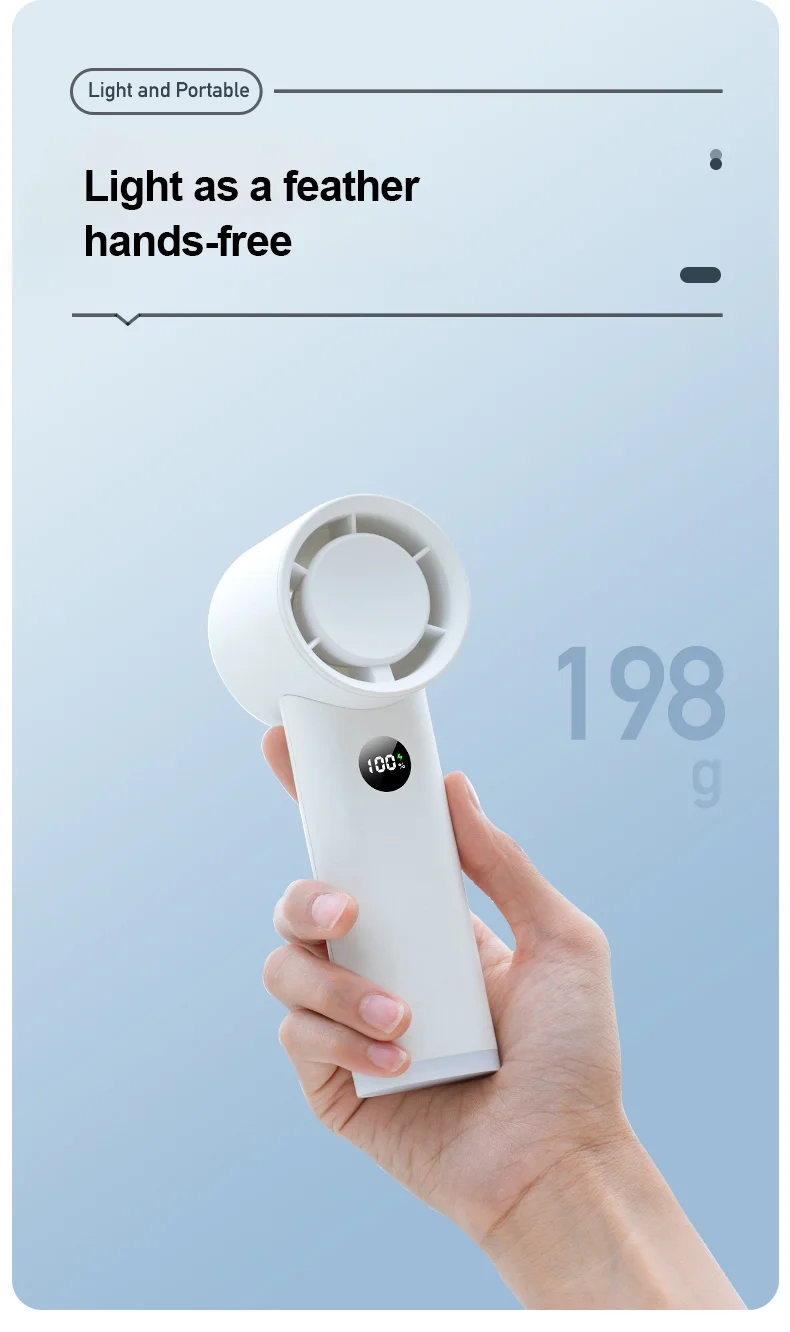 Portable Handheld Mini Fan, DC5.0V, Battery - detail 12