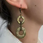 Long Earrings BOHEMIA Wholesale Retro Bronze Big Round Disc Long Drops Dangle Earrings For Women