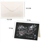 Mailing Card For All Occasions Custom Logo Mailing Box Packed With Envelopes Blank Black Mini Cute Thank You Card