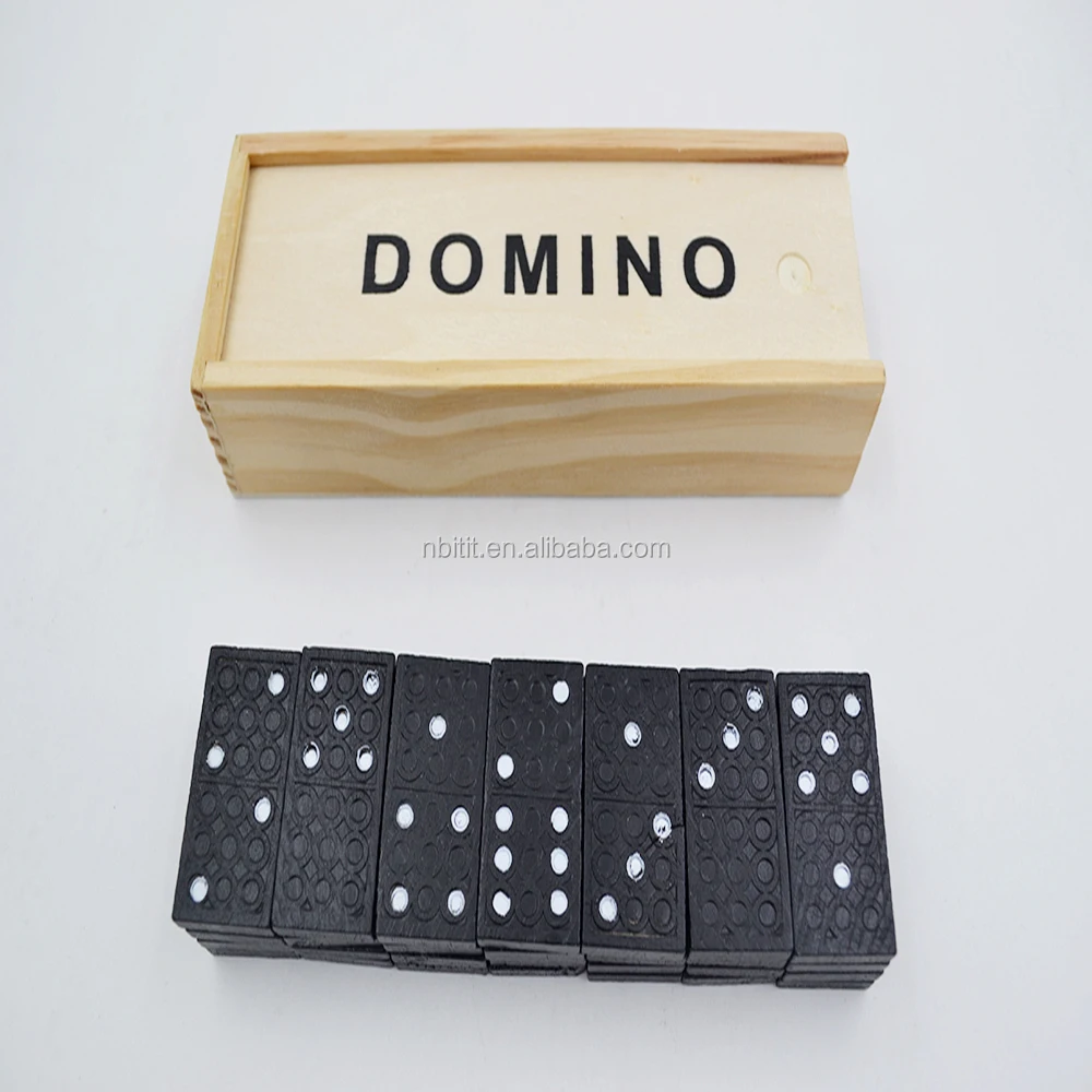 Game of dominoes  wooden  Double Six  handsmade   toys gift present Hobbies 