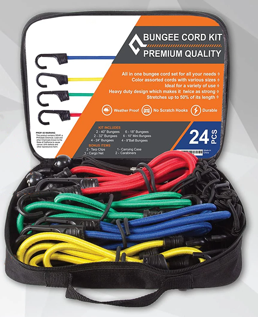 gibbon bungee cords assortment 30 sets in jar includes 10 18