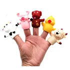 Animal Toy For Kids Wholesale Juguetes Cheap Mini Farm Family Animals Finger Puppet Educational Bath Toys For Kids Child