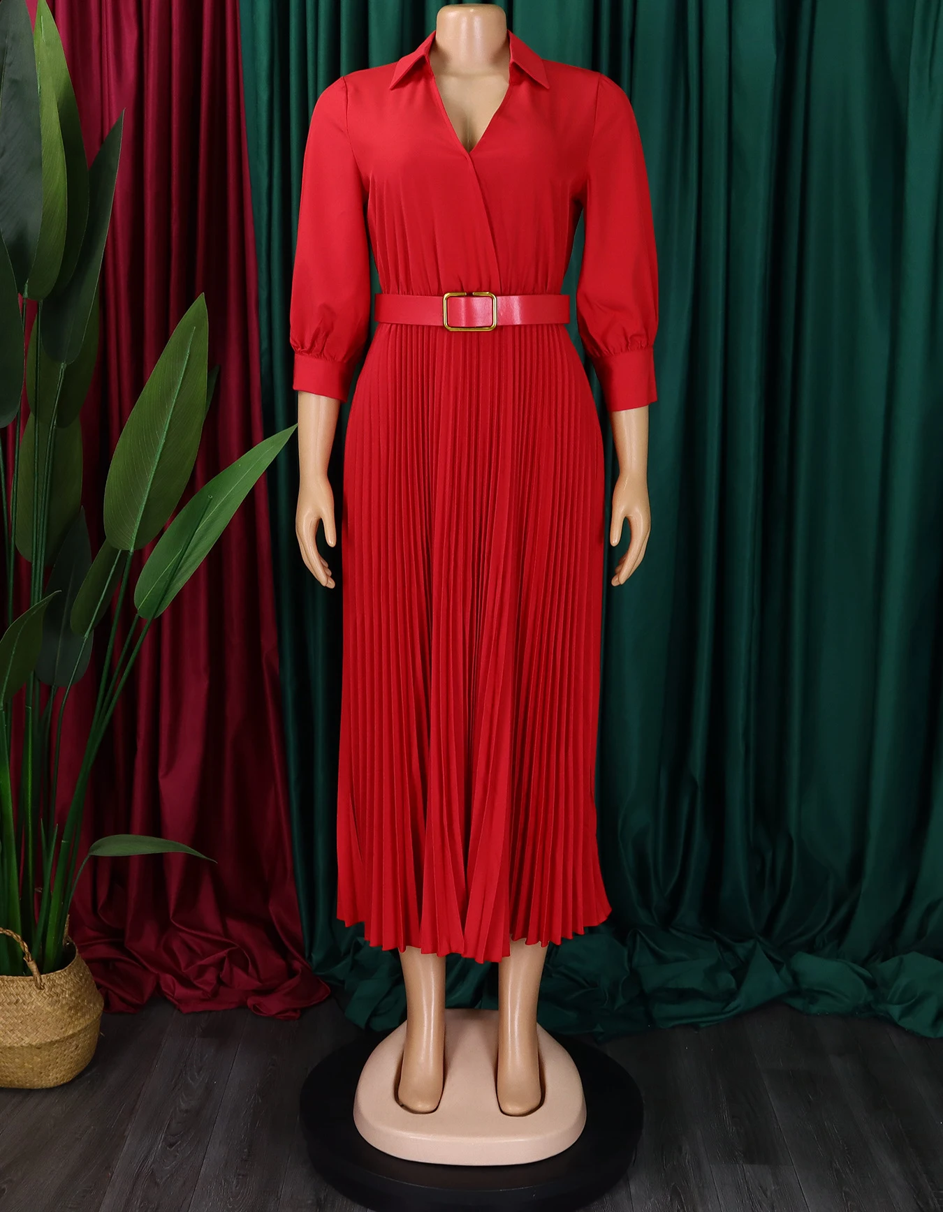 Foreign Trade New European and American Women's Dress Solid Color Long Skirt H5604d0405c5342889f6398918e6dfaf3v