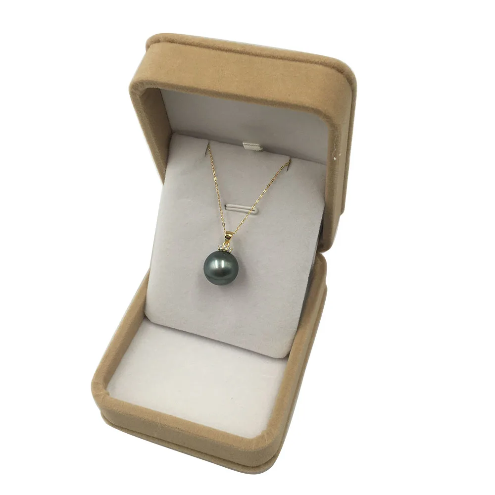 100/% NATURAL 10X8MM TAHITAN FRESHWATER PEARL APPLE DESIGN SILVER 925 PENDANT