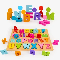 English Abc Alphabet Wooden Board Jigsaw Puzzle Le, Wooden Letters Alphabet Puzzle, Wooden Alphabet Abc Puzzle Game For Kids