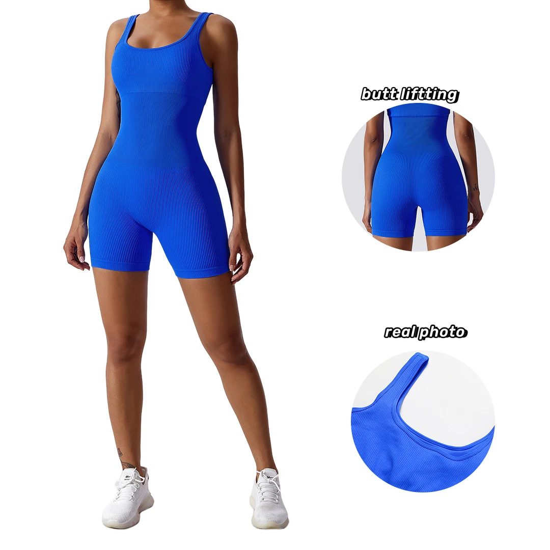 Women Seamless One-Piece Yoga Suit Dance Belly Tightening Fitness Workout Set Stretch Bodysuit Gym Clothes Push Up Sportswear