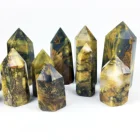 Natural Pietersite Wholesale Natural Healing Stone Yellow Pietersite Crystal Point Wand Tower