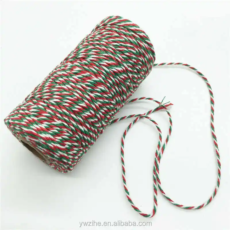 100m Roll Colorful Diy 2ply Bakers String Cords Rope For Home Decor