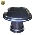 Poker High Quality Professional Casino Gambling Texas Poker Table 9 Person With LED Light