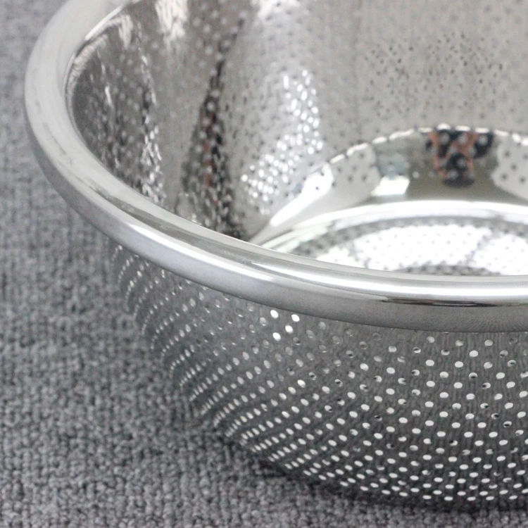 Hot Sale Stainless Steel Kitchen Metal Sink Strainer Basket Rice/Fruit Sieve Colander_4