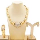Jewelry Stainless Steel New Arriving Xoxo Big Jewelry Sets Bridal Gold Plated Jewelry Wholesale Stainless Steel Hug And Kiss I Love You Jewelry Set