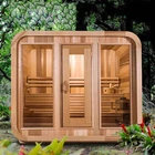 Waterproof Sauna House Type Sauna 2 Person Fir Dome Waterproof Outdoor Cedar Wood Sauna House