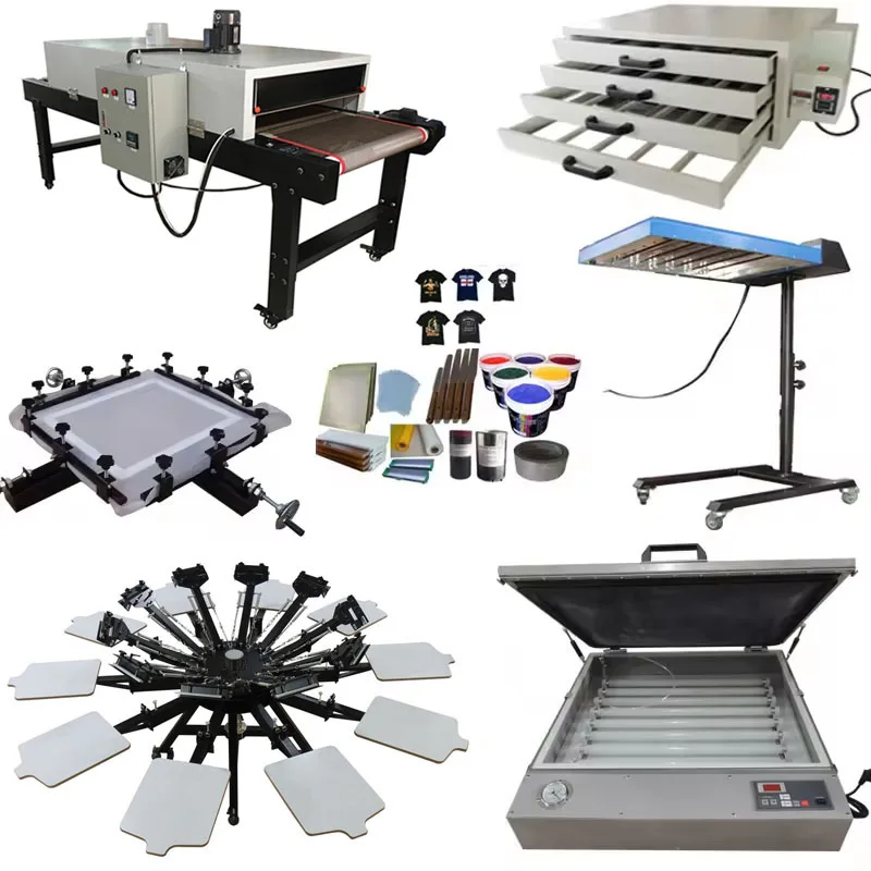 product dgruida 10 color 10 station manual full set screen printing machine equipment nd2565 tunnel dryer machine-1