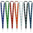 Slim RFID Blocking Credit Card Holder Office Work Name Badge Holder PU Leather Lanyard Holder