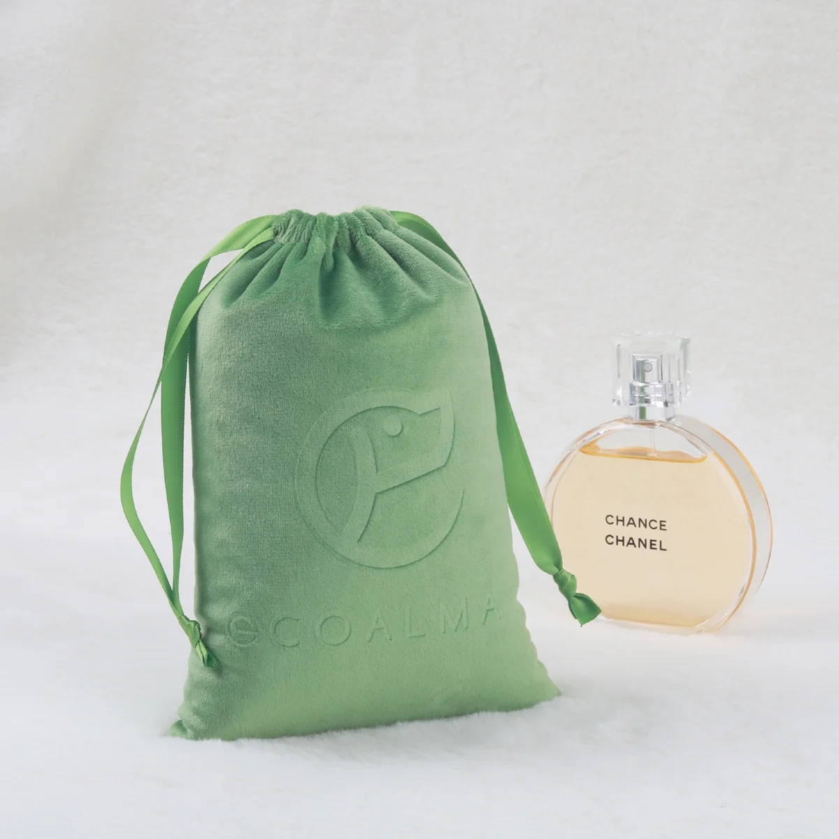 Custom Logo Velvet Favous Bags Drawstring Gift Jewelry Pouch Shopping Bag