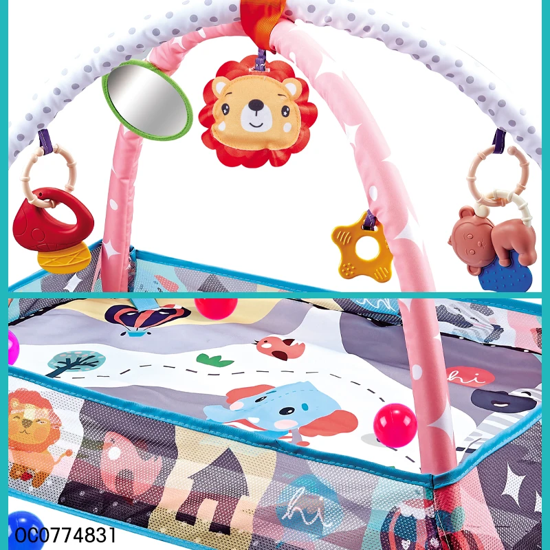 Baby play mat activity gym modern baby ball pit ocean ball with hanging animals