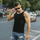 Vest Vestcasual Cotton Mens Sleeveless Top Muscle Vest Cotton Undershirts O-Neck Gymclothing Casual Shirt Underwear
