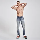 Jeans Jeans Jeans HUNTW High-quality Custom Gray American Broken Denim Pantalons Jeans Men Stretch