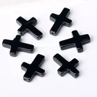 Stone 12x12 18x25MM Custom Made Black Agate Stone Loose Beads For Jewelry Accessories Making