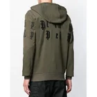 Oem Hoodie Green Finch Garment Oem Vintage Fitted Sweatshirt Army Green 3d Logo Embroidery Hoodie With Zipper
