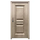 Plate Door TECHTOP Cheap Price Steel Sheet Plate Wooden Like Design Door