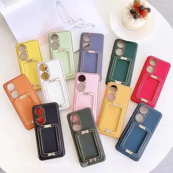 Factory wholesale electroplating leather with support frame mobile phone case high quality For iPhone 13 Pro Max
