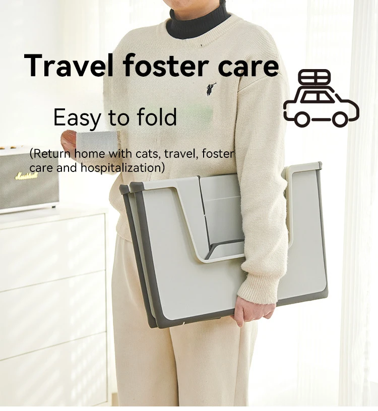 New High Quality Semi-enclosed Foldable Cat Litter Box Large Capacity to Prevent Cat Litter From Being Taken Out Pet Supplies manufacture