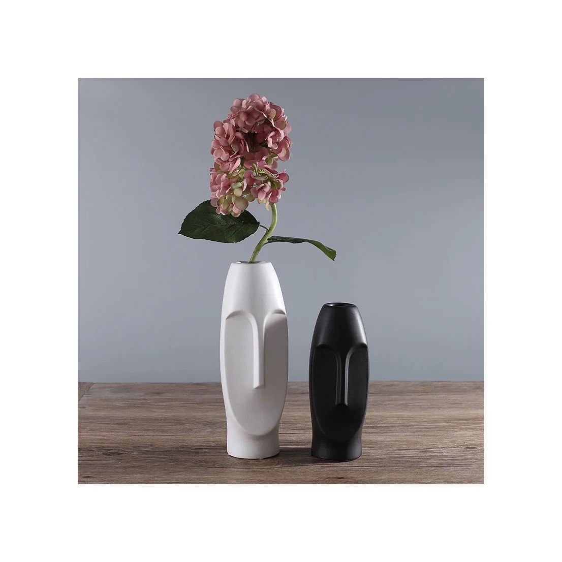 2023 Home decoration Living room furniture Craft ornament Porcelain Abstract human face Ceramic flower vases