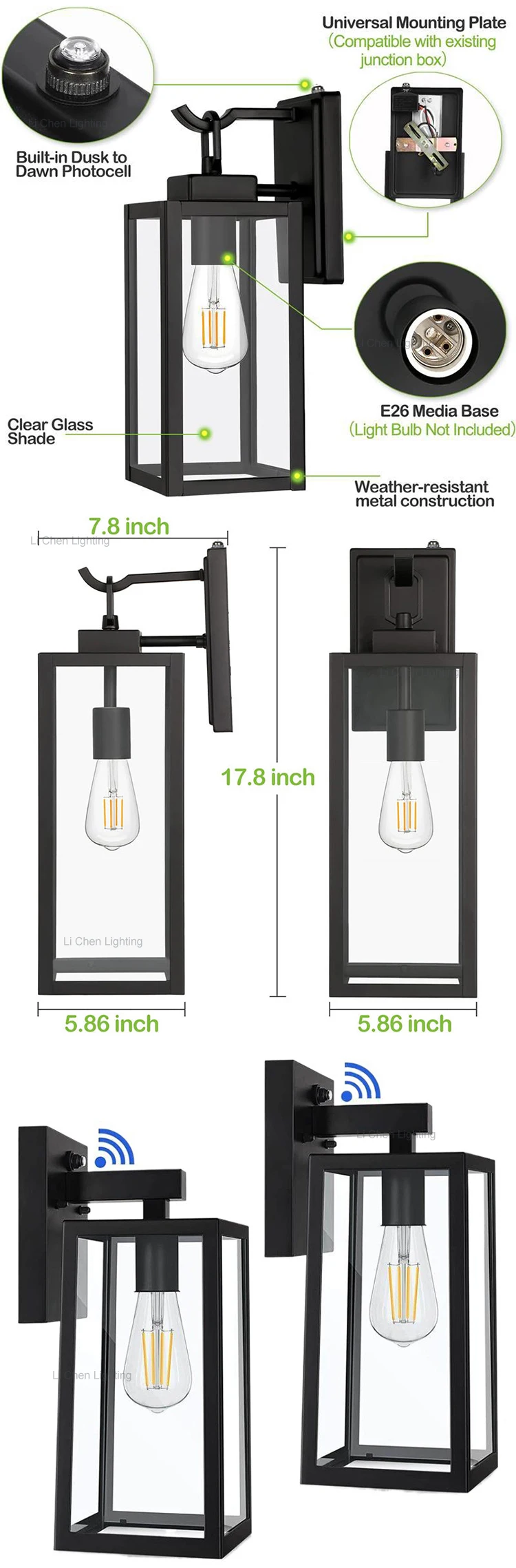 bd03 european style home outdoor balcony door garden villa waterproof garden lamp wall lamp -2