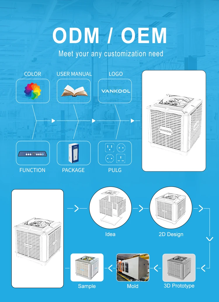 Evaporative Air Cooler, 18000m3/h, Plastic, Portable - detail 28