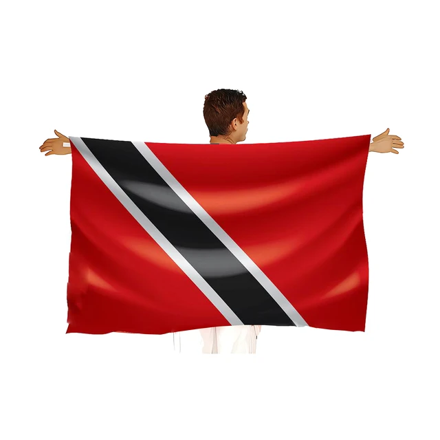 90 x 150cm 3' x 5'Trinidad cape flag Trinidad body flag arms sleeves  music festival carnival cape flags