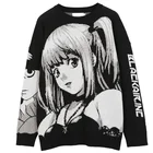 Sweater Anime Style Custom Logo Men Sweater Pullover Jacquard Long Sleeve Knitted Clothes Knitwear