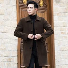 Coat Men Super Thick Warm Jacket Men's Fleece Coat Faux Fur Parka For Men