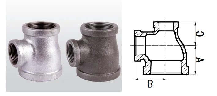 آخرین اخبار شرکت فروش داغ نوار سیاه BS استاندارد نخ زنانه کاهش تی برای سیستم آتش نشانی گاز  4