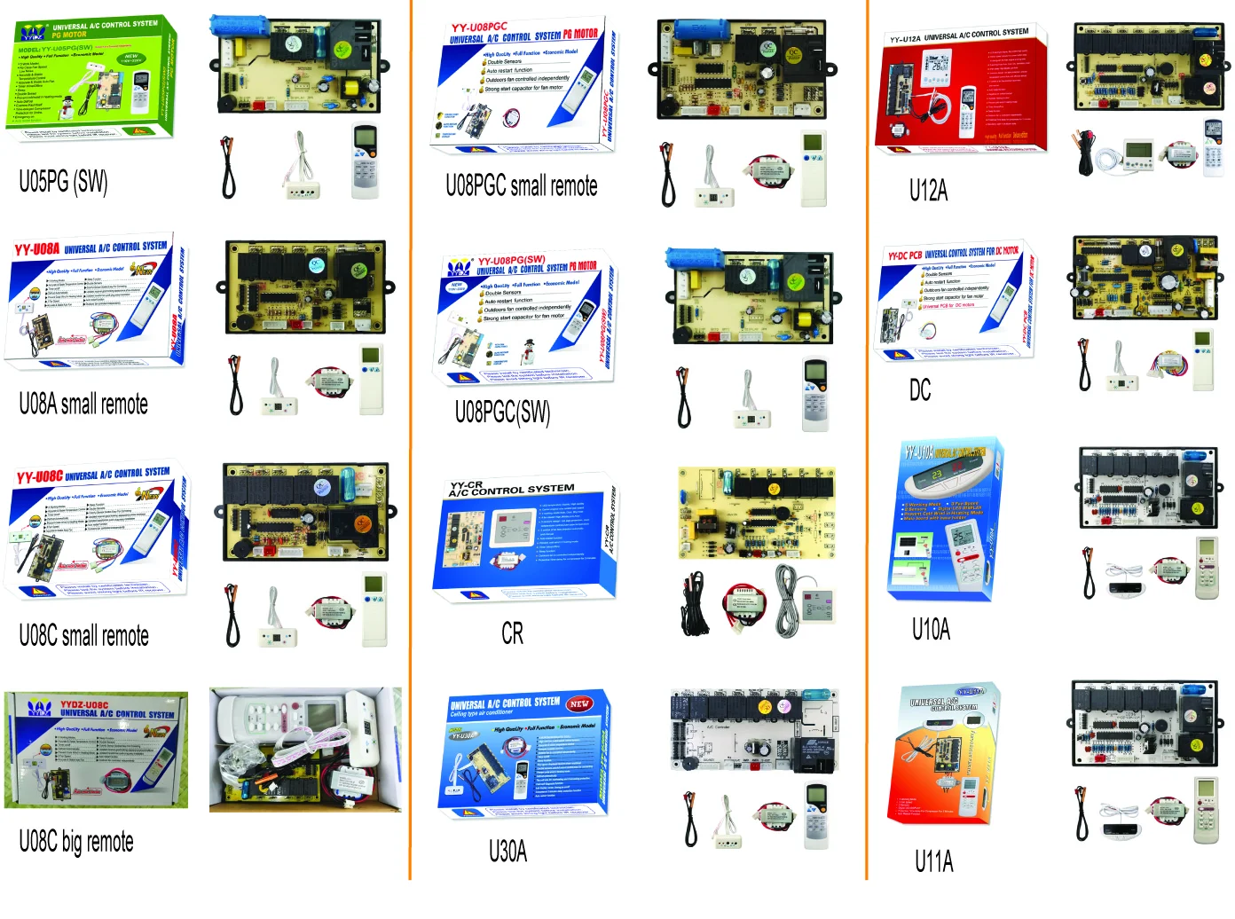 universal ac control board 3 speed universal air conditioner control board universal a/c control board for Split AC factory
