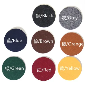 Round felt coasters multi-color water-wicking stain-resistant absorbent