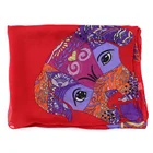 Printed 2021 Manufacturers Ultra Thin Red Custom Horse Animal Transparent Women 8MM Silk Printed Scarves