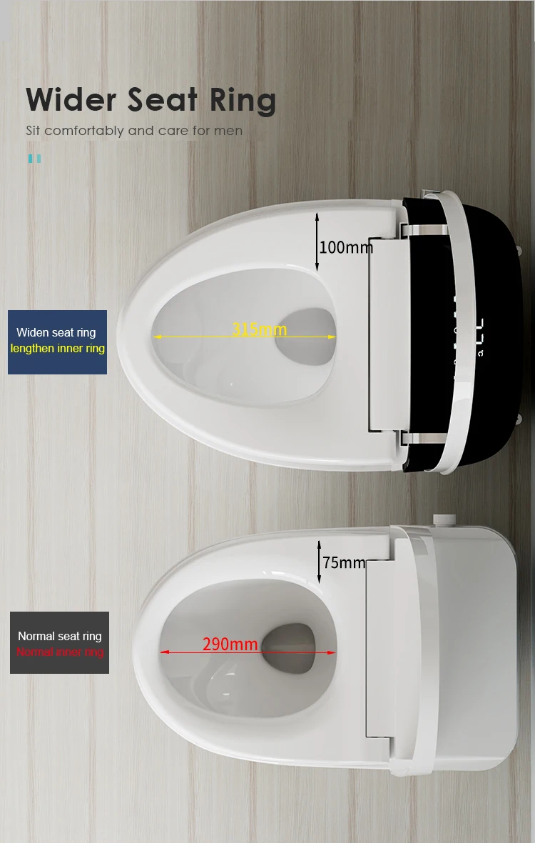 product high end fully automatic operation electric bidet siphonic flush bathroom wc toilet intelligent toilet bowl smart toilet-32
