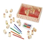 Stamp Stamps Alphabet Stamp Set Wood Rubber Stamps