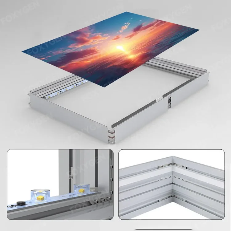 product pangui wholesale custom 4 20cm depth aluminum frame decoration edge corner profiles seg light box aluminum-10