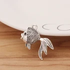 Antique Silver Fish Goldfish Charms Pendants For DIY Bracelet Necklace Jewelry Findings Making 27x20mm