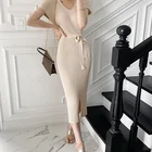 Dress Knitted Manufacturer Sell Women Sexy Off Shoulder Knit Dress