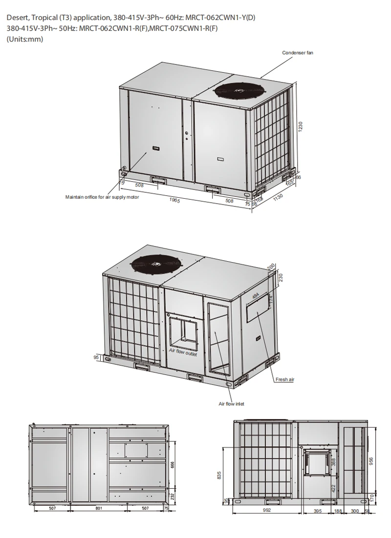 Package Unit, 25ton, VRF, Inverter, Ducted - detail 20